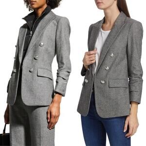 Veronica Beard Beacon Dickey Jacket Gray Melange